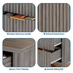Bahut en bois avec 3 tiroirs et 2 portes Buffet moderne pour salon et cuisine