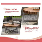 Table basse GDFStudio Alvarez moderne en bois sculpté à la main de 31,50 po de large