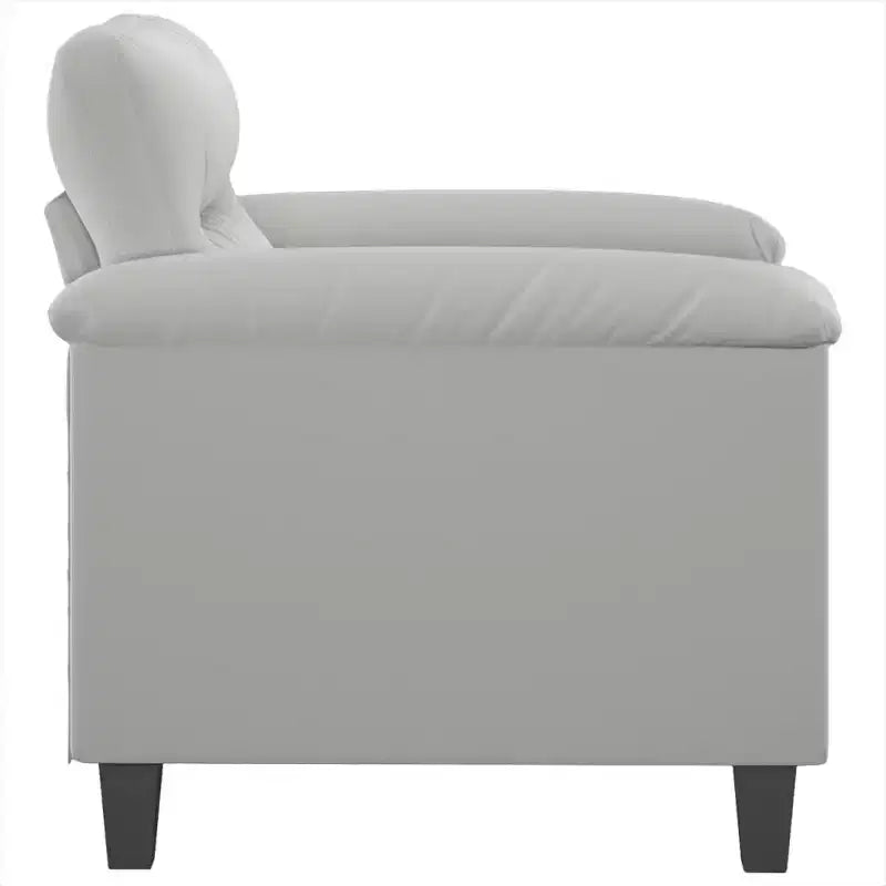 Fauteuil Canapé Gris Clair Microfibre, Métal, Contreplaqué Durable Individuel