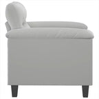Fauteuil Canapé Gris Clair Microfibre, Métal, Contreplaqué Durable Individuel