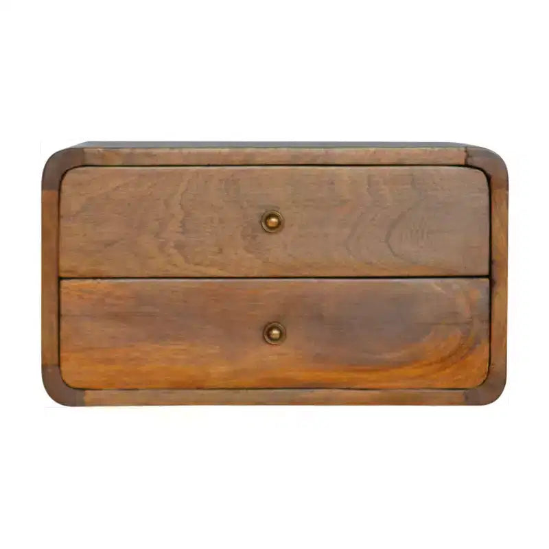 HomeRoots 18 Brown Solid Wood Floating Nightstand