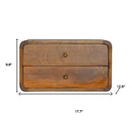 HomeRoots 18 Table de chevet flottante en bois massif marron