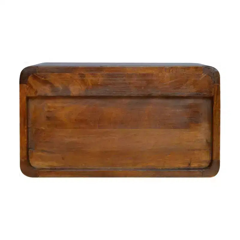 HomeRoots 18 Table de chevet flottante en bois massif marron