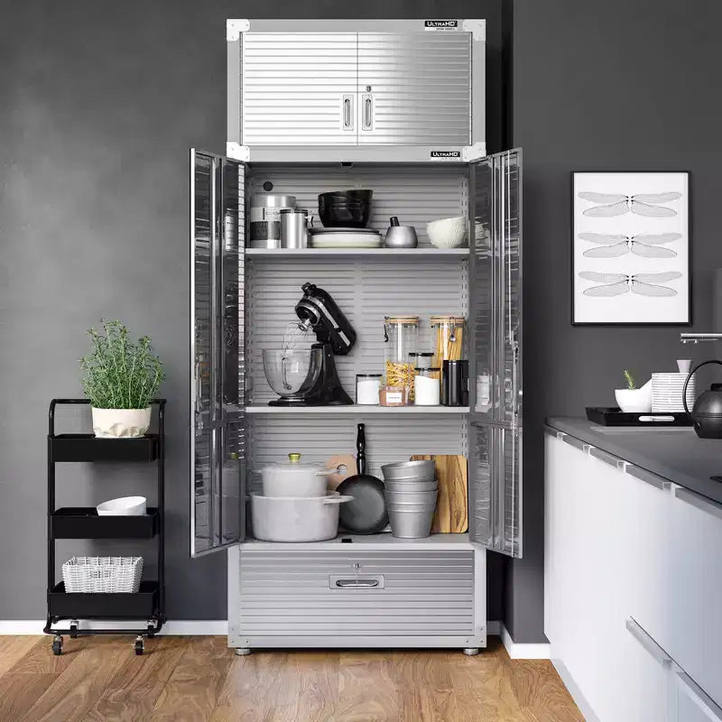 Meuble de rangement Seville Classics UltraHD avec tiroir et étagère superposable 91,4 x 61 x 229,9 cm