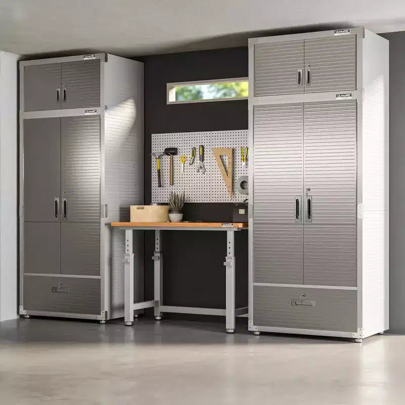 Meuble de rangement Seville Classics UltraHD avec tiroir et étagère superposable 91,4 x 61 x 229,9 cm