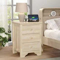 VINGLI Unfinished Solid Wood Nightstand for Color DIY, 18.54 W Nightstand with Charging Station