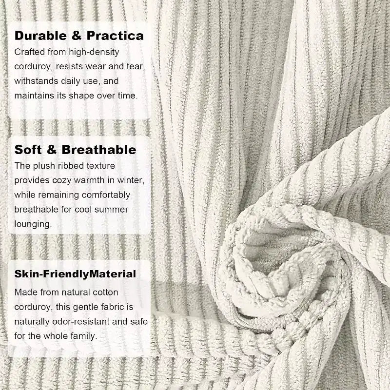 Canapé-lit pliable en velours côtelé, matelas pliant avec cadre à forme fixe, futon 3 places dépliable king size pour la maison et le bureau