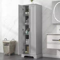 Bathroom Tall Cabinet, Freestanding Storage Cabinet with 2 Doors and 4 Storage Shelves, Free Standing Linen Tower for Kitchen