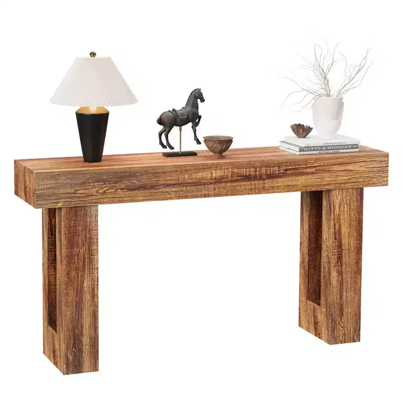 63 Table console de ferme longue, Table d'appoint industrielle, Table de canapé étroite pour entrée, Table de canapé derrière le canapé, Montage facile, pour couloir