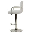 Tabourets de bar en similicuir HomeStock, lot de 2 - Tabouret pivotant réglable à vérin à gaz capitonné