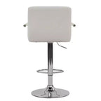 Tabourets de bar en similicuir HomeStock, lot de 2 - Tabouret pivotant réglable à vérin à gaz capitonné