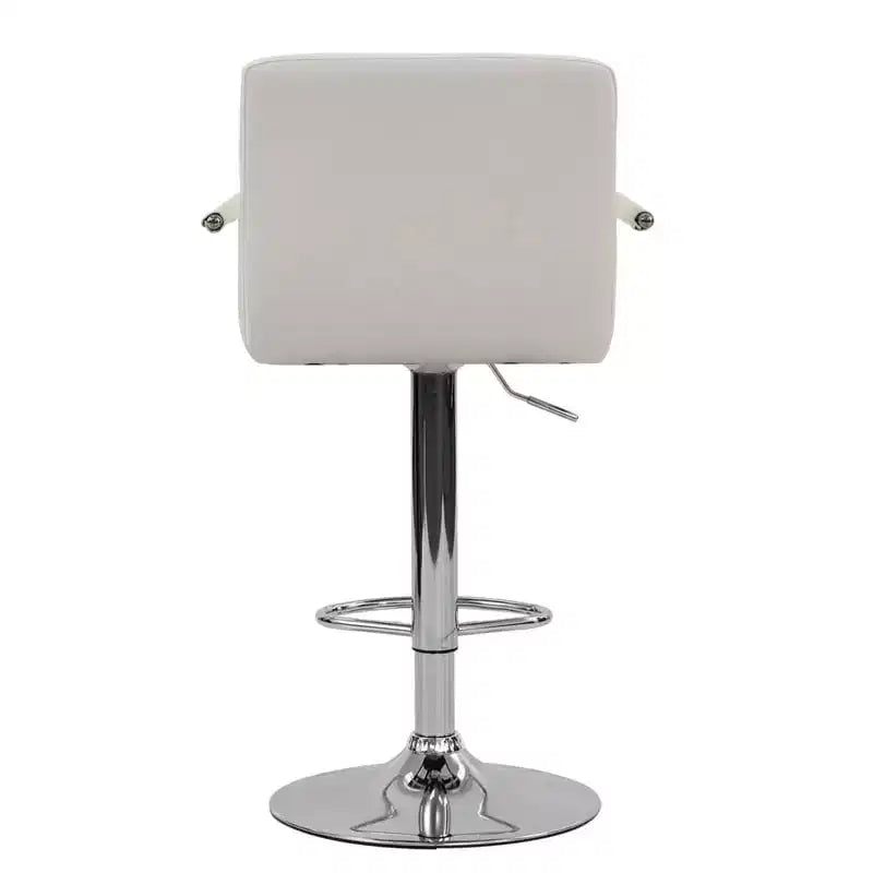 Tabourets de bar en similicuir HomeStock, lot de 2 - Tabouret pivotant réglable à vérin à gaz capitonné