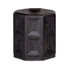 Table d'appoint rectangulaire Royal Hampton, 50 cm, bois d'hévéa noir