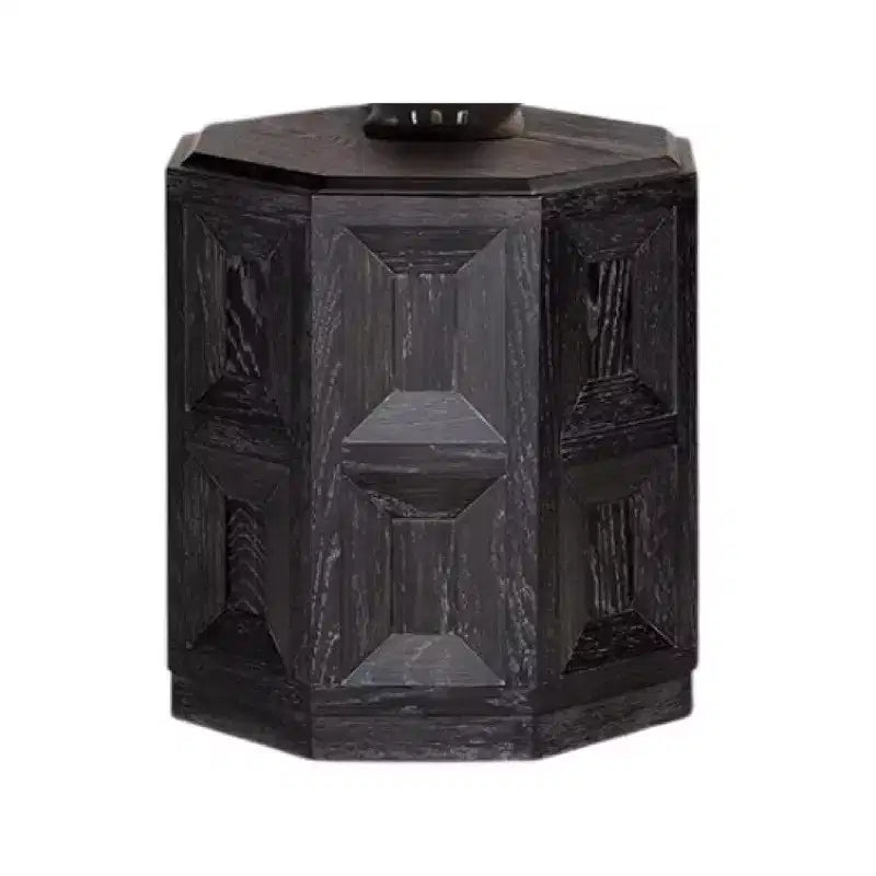 Table d'appoint rectangulaire Royal Hampton, 50 cm, bois d'hévéa noir