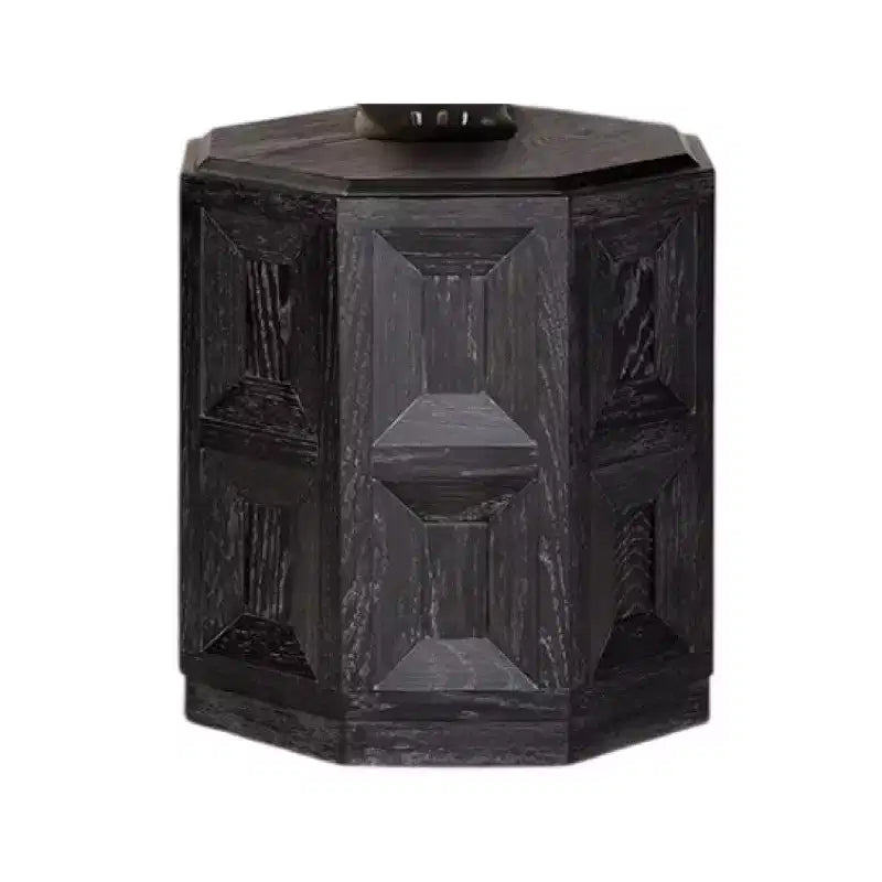 Table d'appoint rectangulaire Royal Hampton, 50 cm, bois d'hévéa noir