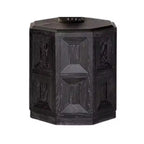 Table d'appoint rectangulaire Royal Hampton, 50 cm, bois d'hévéa noir