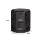 Table d'appoint rectangulaire Royal Hampton, 50 cm, bois d'hévéa noir