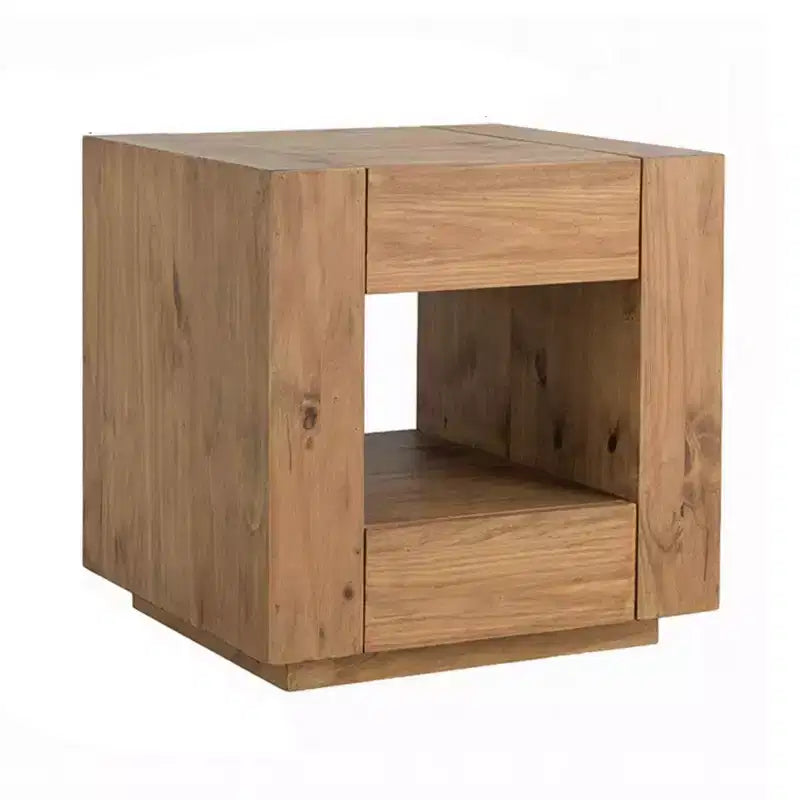 Table d'appoint Royal Hampton, 1 étagère intérieure, tiroirs, cadre en bois de chêne brun, 24 pouces