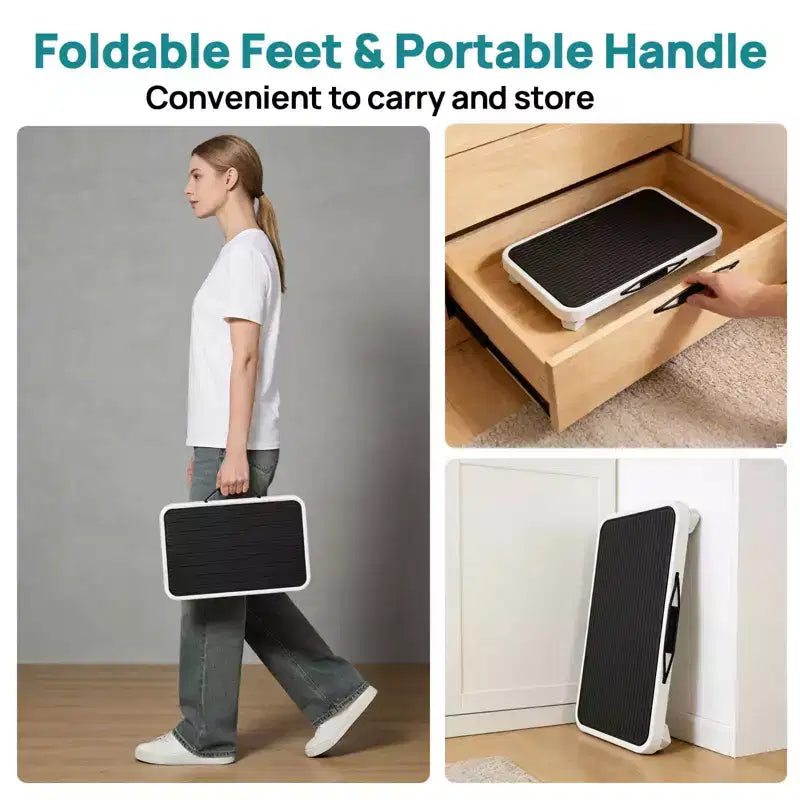 Tabouret pliant MAYEERTY, Pieds en caoutchouc antidérapants, Capacité de 150 kg, Tabouret en métal robuste