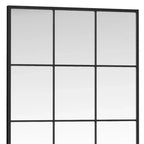 Miroir pleine longueur HomeRoots 69 à cadre métallique noir à carreaux