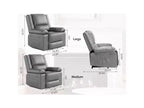 Fauteuil inclinable releveur surdimensionné, Fauteuil de massage en similicuir PU, Fauteuil inclinable réglable avec massage et chaleur, Fauteuil releveur électrique
