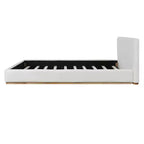Lit plateforme Christopher Knight Home Berry moderne minimaliste en velours et bois