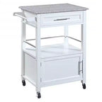 HomeStock 36 in.H Wood Kitchen Carts with 1 Door and 1 Shelf