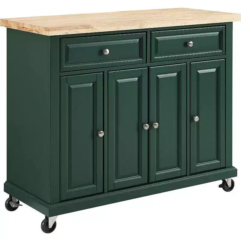 HomeStock Îlots de cuisine en bois de 91,4 cm de haut avec 3 portes et 3 étagères