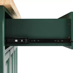 HomeStock Îlots de cuisine en bois de 91,4 cm de haut avec 3 portes et 3 étagères