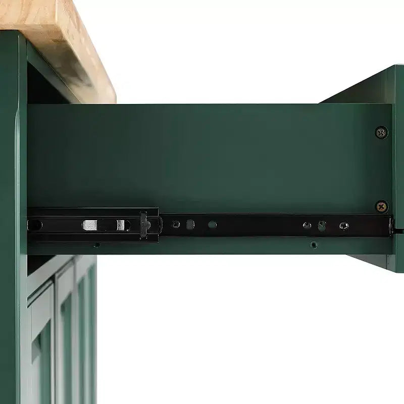 HomeStock Îlots de cuisine en bois de 91,4 cm de haut avec 3 portes et 3 étagères