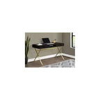 Bureaux debout HomeStock 45 po (114,3 cm) de hauteur, en acier noir, sans rangement