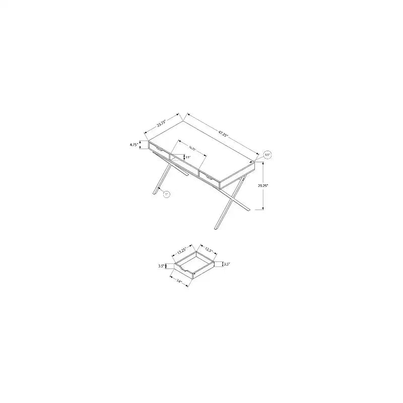 Bureaux debout HomeStock 45 po (114,3 cm) de hauteur, en acier noir, sans rangement