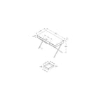 Bureaux debout HomeStock 45 po (114,3 cm) de hauteur, en acier noir, sans rangement
