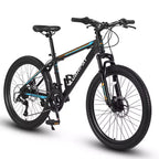 Vélo tout terrain Okak 26 pouces, 21 vitesses et freins à disque, vélo de cross pour enfants avec cadre en acier à haute teneur en carbone, vélo pour hommes adultes et adolescents