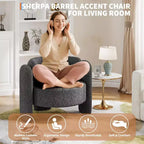 Lot de 2 fauteuils d'appoint modernes en chenille pour salon, fauteuil confortable avec accoudoirs arrondis et dossier ouvert, fauteuil lounge d'appoint d'angle arrondi
