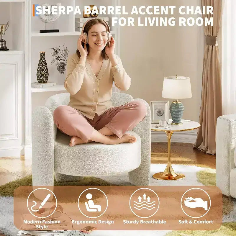Lot de 2 fauteuils d'appoint modernes en chenille pour salon, fauteuil confortable avec accoudoirs arrondis et dossier ouvert, fauteuil lounge d'appoint d'angle arrondi