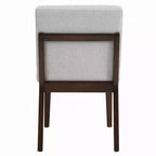 Royal Hampton Chaise de Salle à Manger d'Appoint, Lot de 2, Lin Gris Doux, Bois Marron Foncé