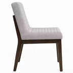 Royal Hampton Chaise de Salle à Manger d'Appoint, Lot de 2, Lin Gris Doux, Bois Marron Foncé