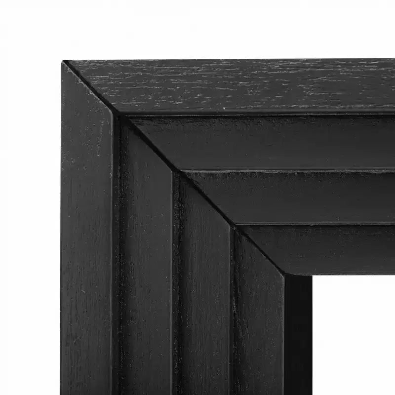 Console en bois minimaliste, table d'entrée cannelée moderne pour salon et entrée