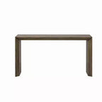 Console en bois minimaliste, table d'entrée cannelée moderne pour salon et entrée