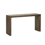 Console en bois minimaliste, table d'entrée cannelée moderne pour salon et entrée