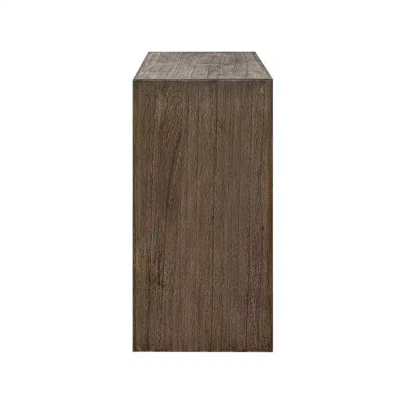 Console en bois minimaliste, table d'entrée cannelée moderne pour salon et entrée