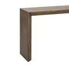 Console en bois minimaliste, table d'entrée cannelée moderne pour salon et entrée