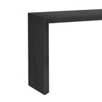 Console en bois minimaliste, table d'entrée cannelée moderne pour salon et entrée