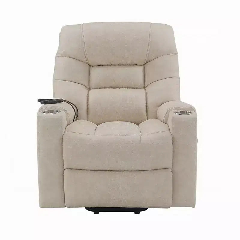 Fauteuil inclinable releveur Royal Hampton avec massage chauffant, en similicuir gris