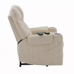 Fauteuil inclinable releveur Royal Hampton avec massage chauffant, en similicuir gris