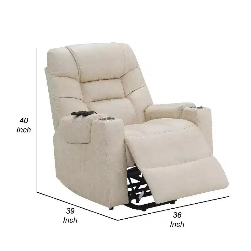 Fauteuil inclinable releveur Royal Hampton avec massage chauffant, en similicuir gris