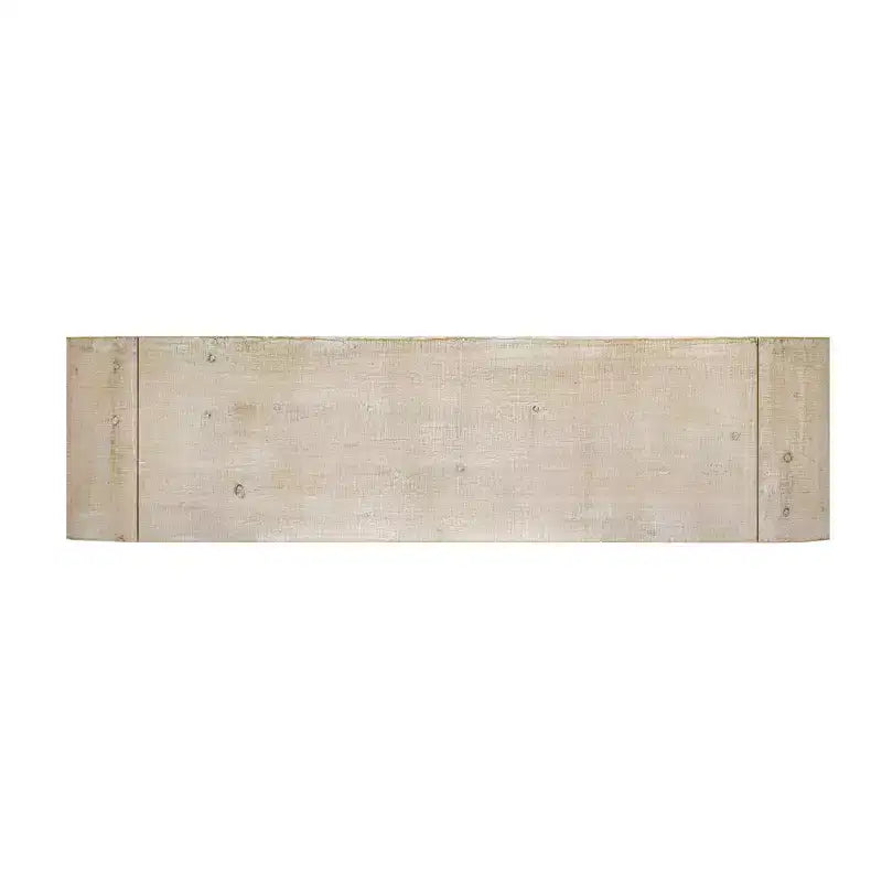 Console en bois avec meuble de rangement, table d'entrée moderne avec lattes en bois tressées pour le salon et l'entrée