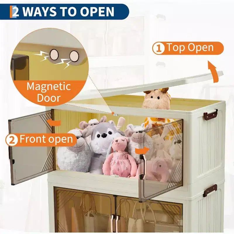 Tiroirs de rangement à 5 niveaux avec roulettes verrouillables, boîtes de rangement avec couvercles, organisateurs de placard et tiroirs de rangement en plastique pour bureau, chambre à coucher