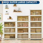 Tiroirs de rangement à 5 niveaux avec roulettes verrouillables, boîtes de rangement avec couvercles, organisateurs de placard et tiroirs de rangement en plastique pour bureau, chambre à coucher